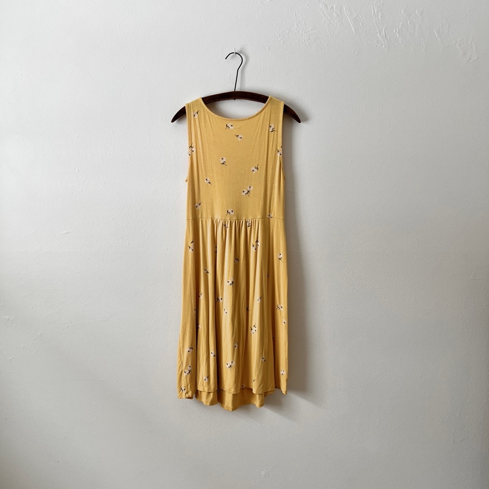 Yarrow Yellow Wrap Look Posy Floral Maternity Sleeveless Stretchy Midi Dress M - Picture 4 of 7